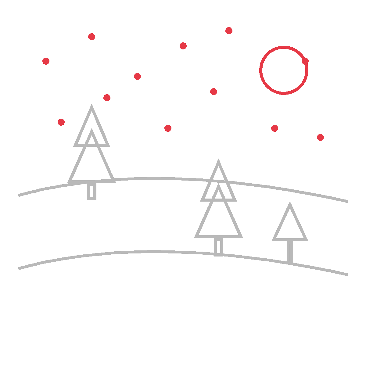How to Draw a Winter Landscape — step 6
