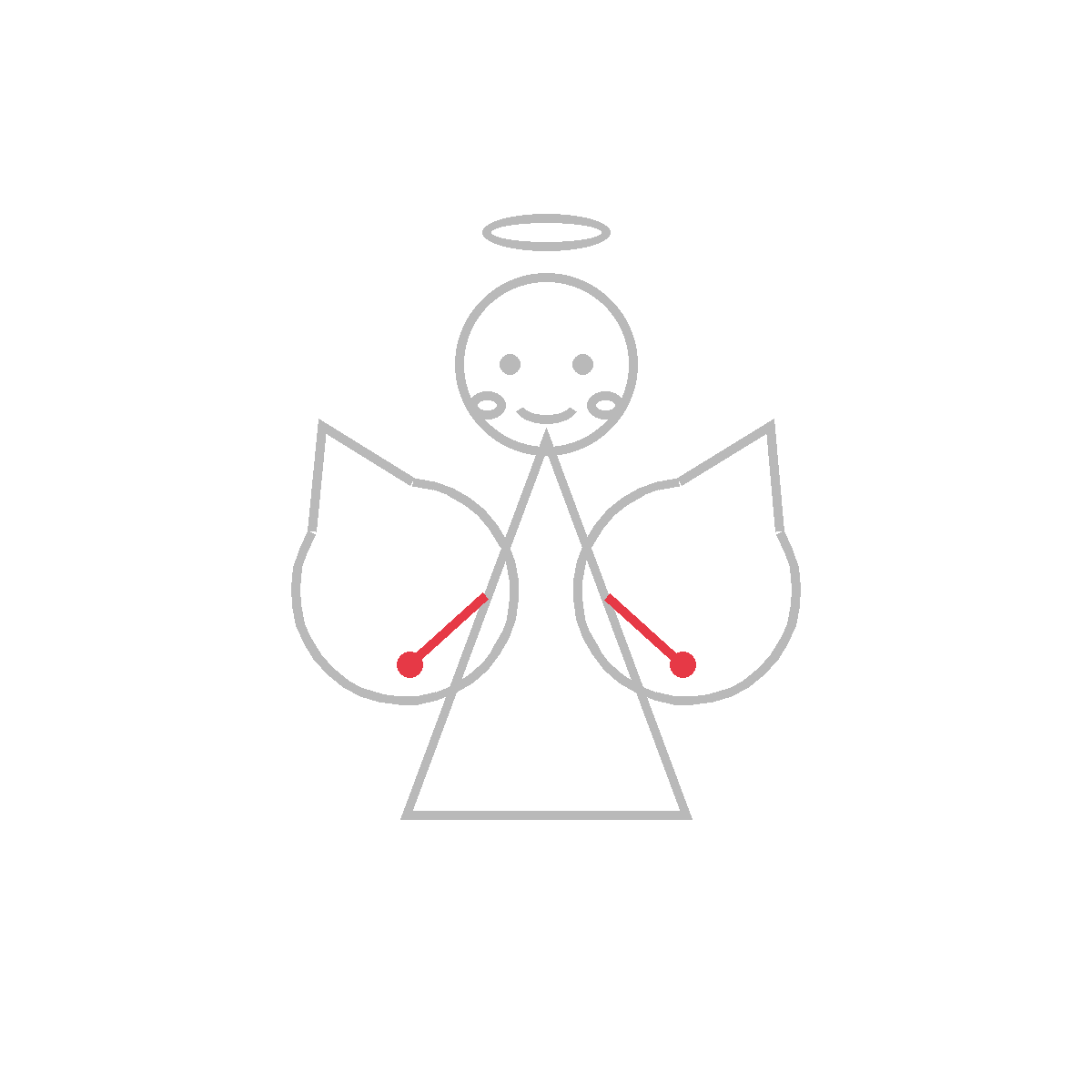 How to Draw a Christmas Angel — step 6
