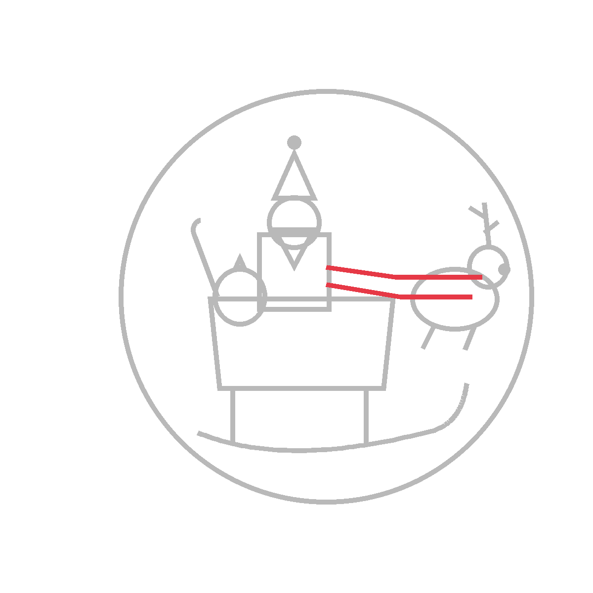 How to Draw Santa’s Sleigh — step 6