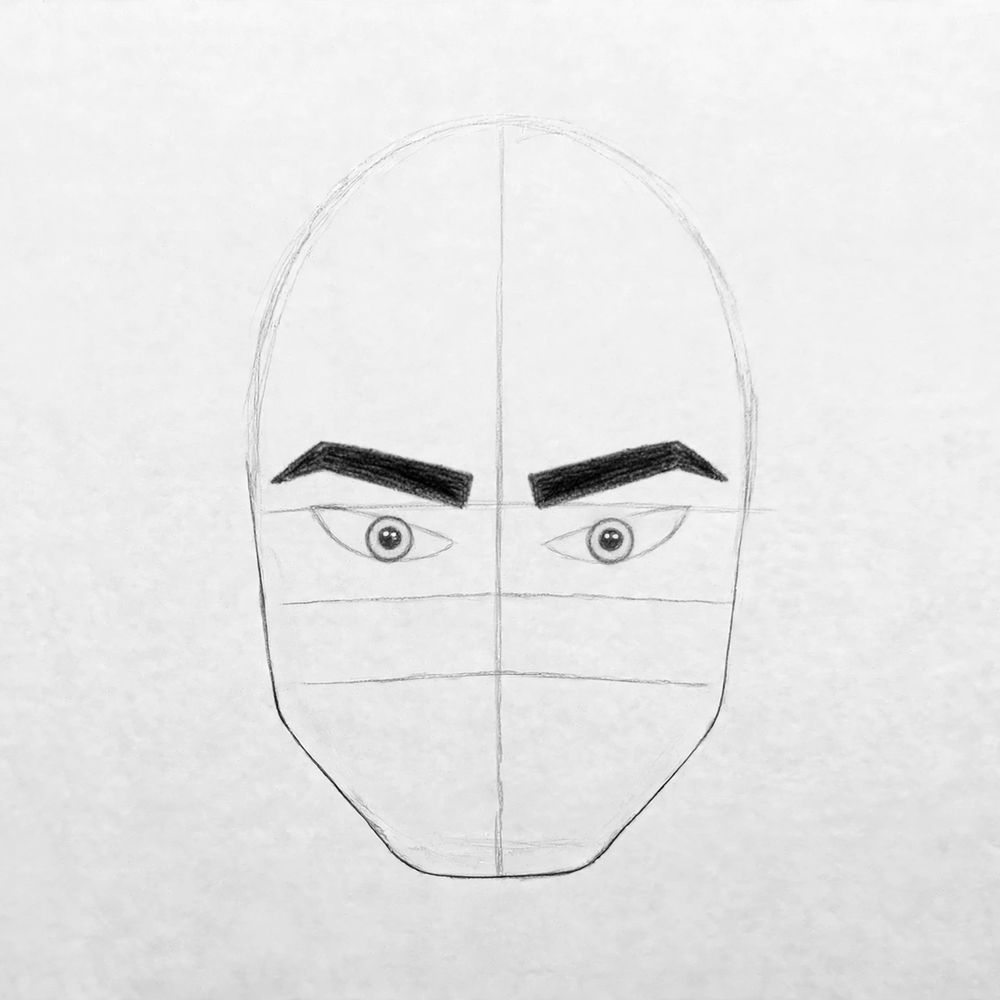 How to Draw a Male Face — step 7