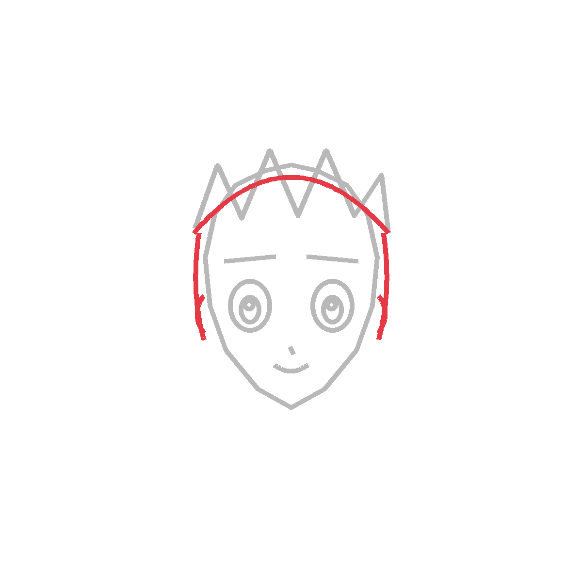 How to Draw an Anime Boy Face — step 7