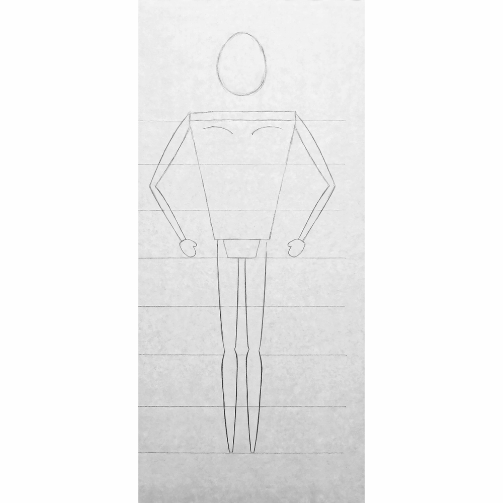 How to Draw Male Body Proportions — step 8