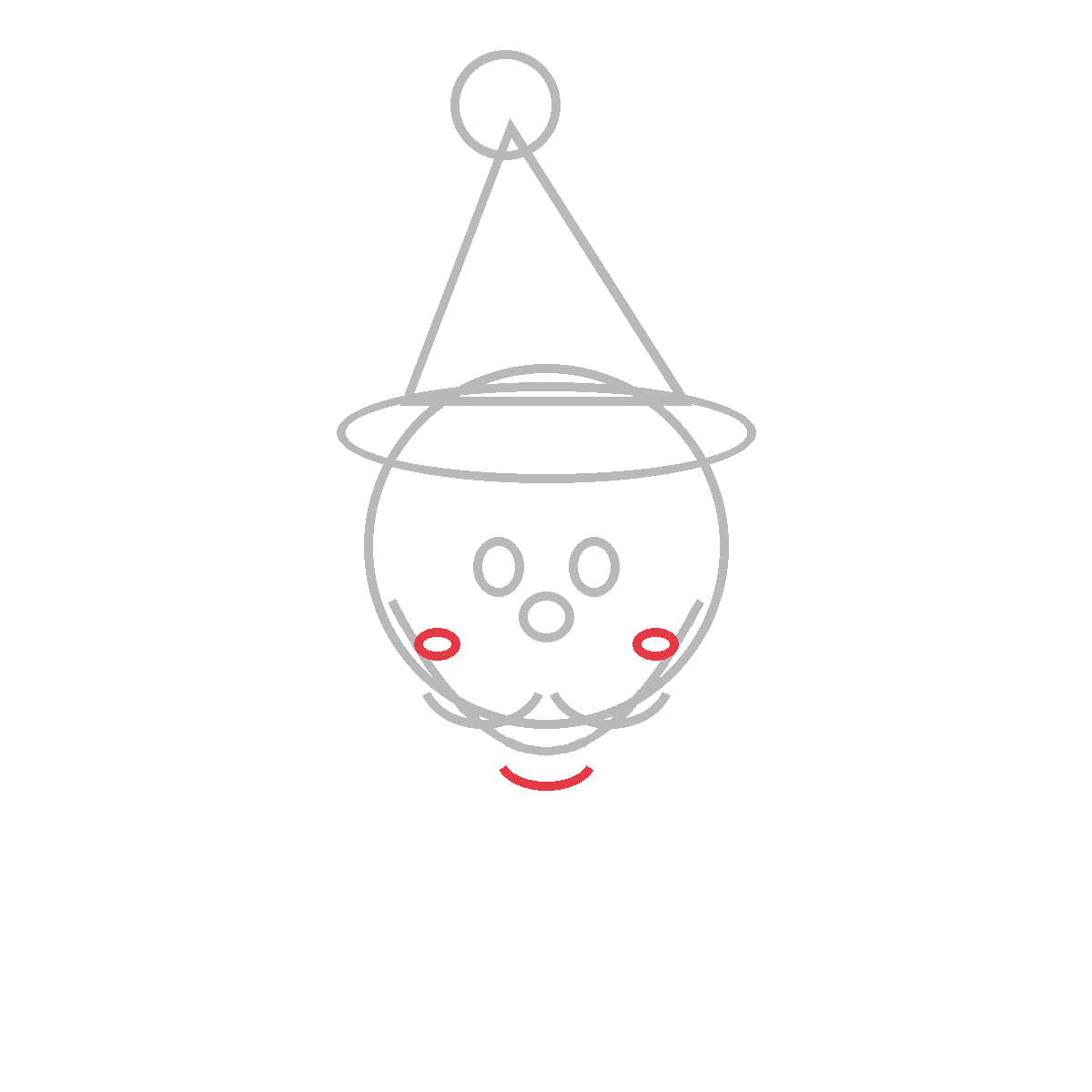 How to Draw Santa — step 8