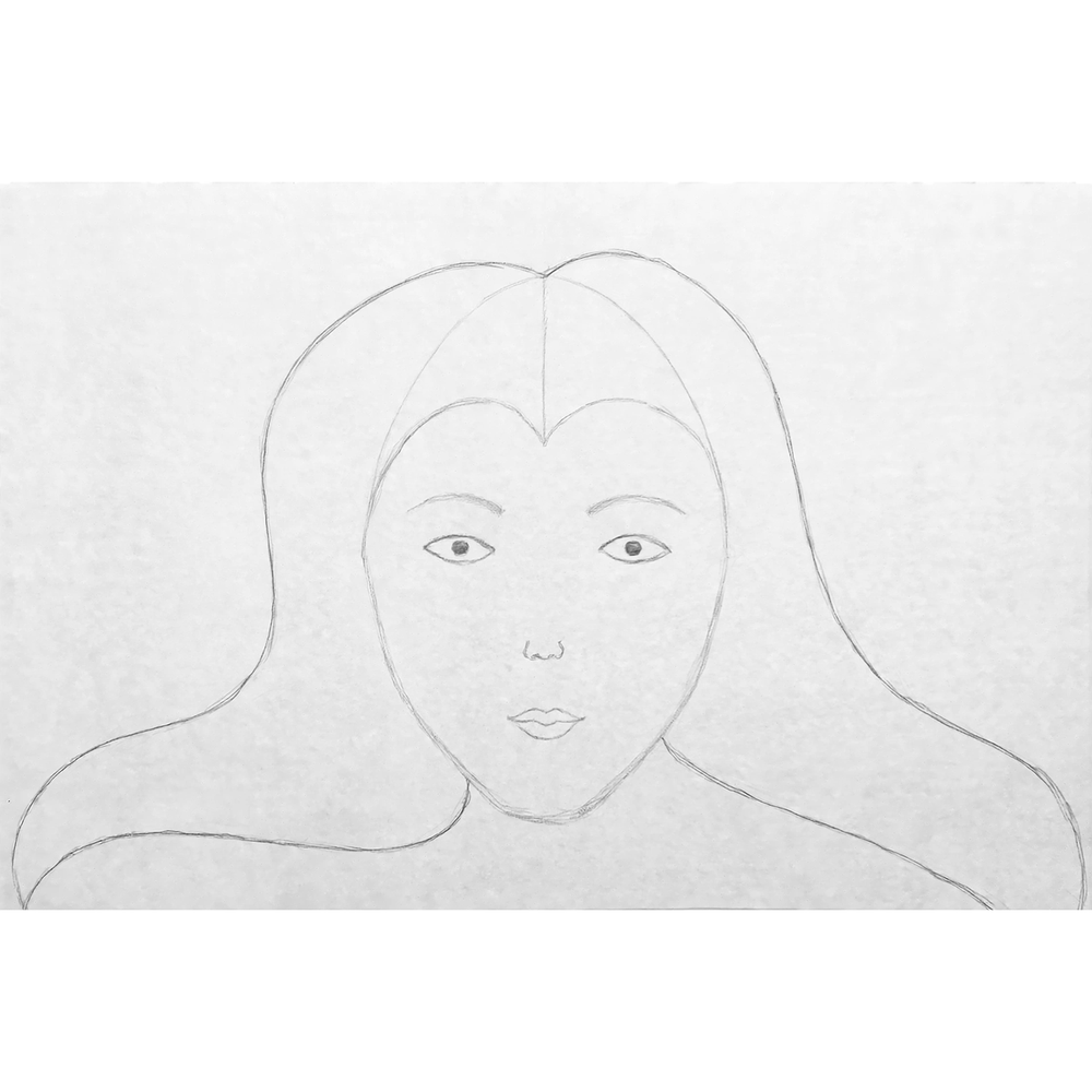 How to Draw Long Hair — step 8