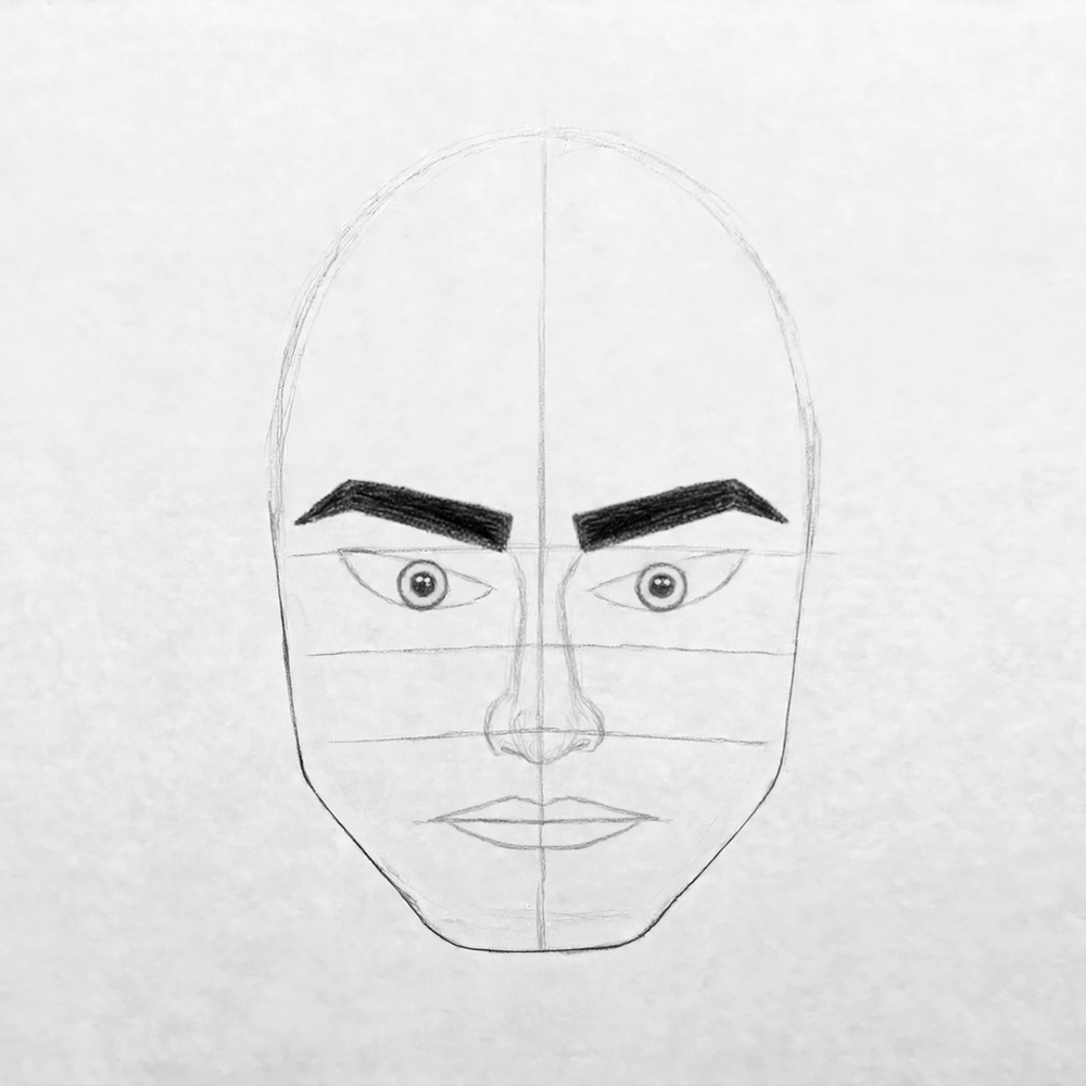 How to Draw a Male Face — step 9