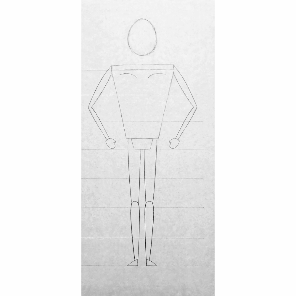 How to Draw Male Body Proportions — step 9